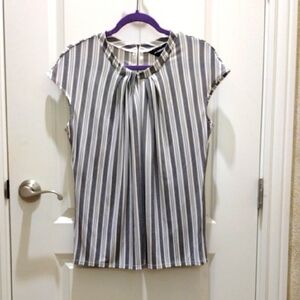 Liz Claiborne Striped Top Blouse Sz L NWT
